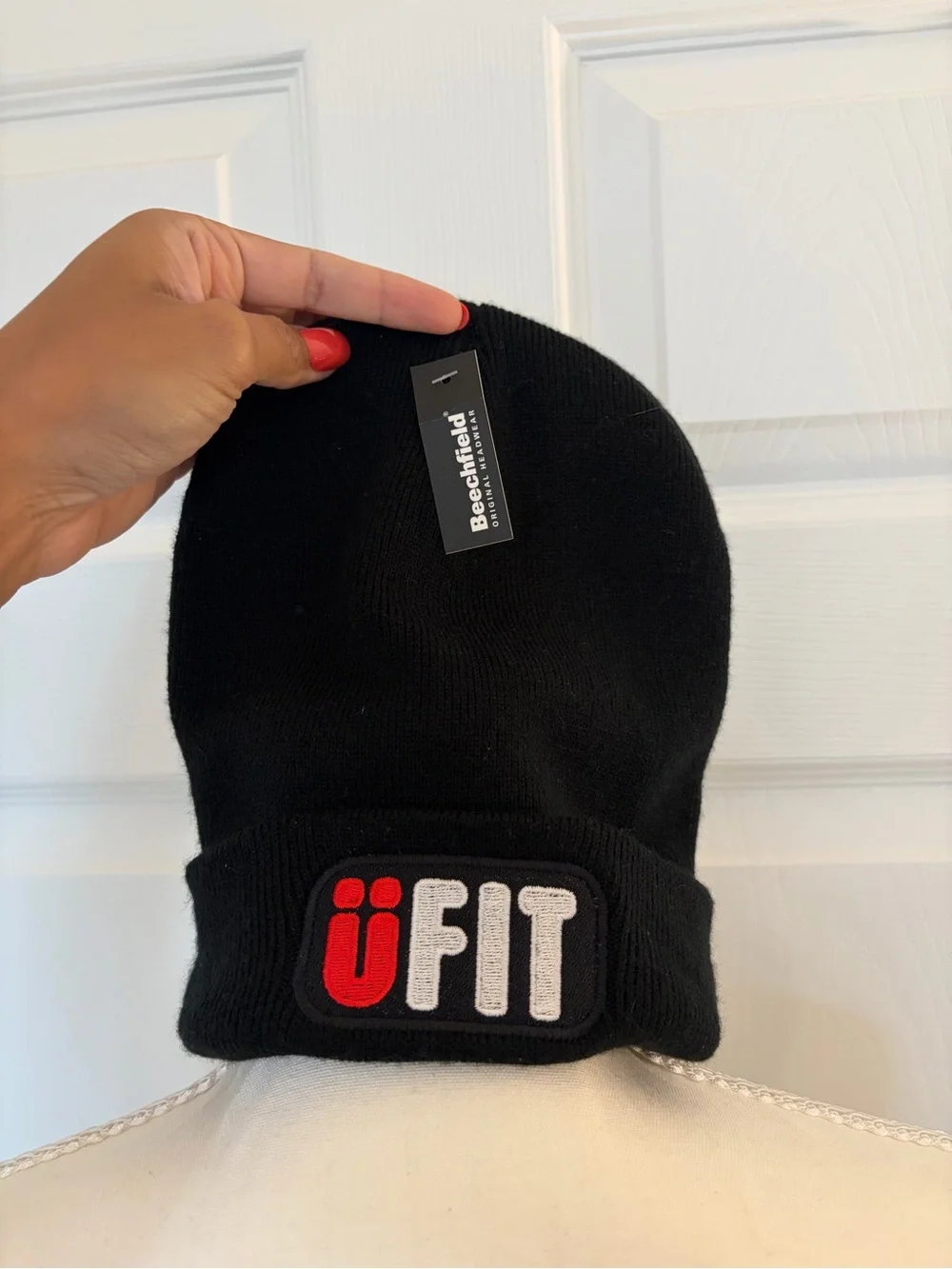 Kids Black üFIT Embroidered Beanie